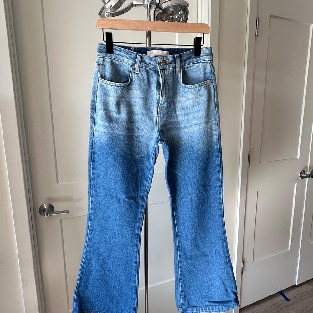 Dion Lee Light Blue Flare Jeans